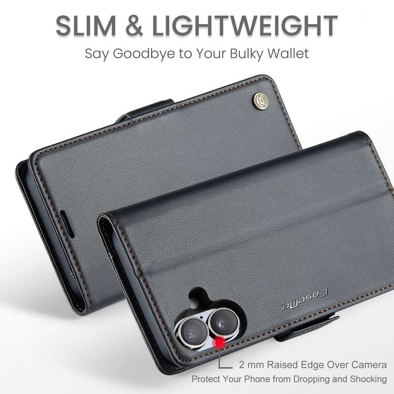 Retro Flip Leather Wallet Cover for iPhone 16 / 16 Plus