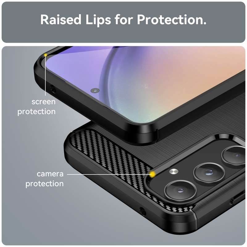 Carbon Fiber Design Case for Samsung Galaxy A55 Shockproof Cover