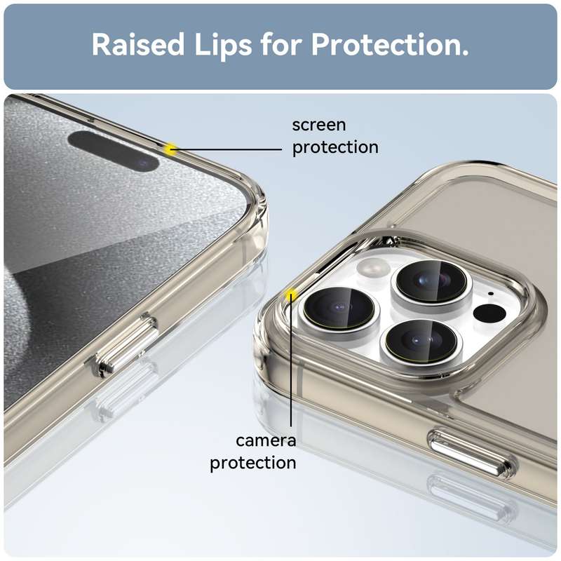 Clear Case for iPhone 16 Pro / 16 Pro Max - Shockproof Candy Series Cover