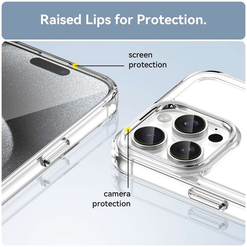 Clear Case for iPhone 16 Pro / 16 Pro Max - Shockproof Candy Series Cover