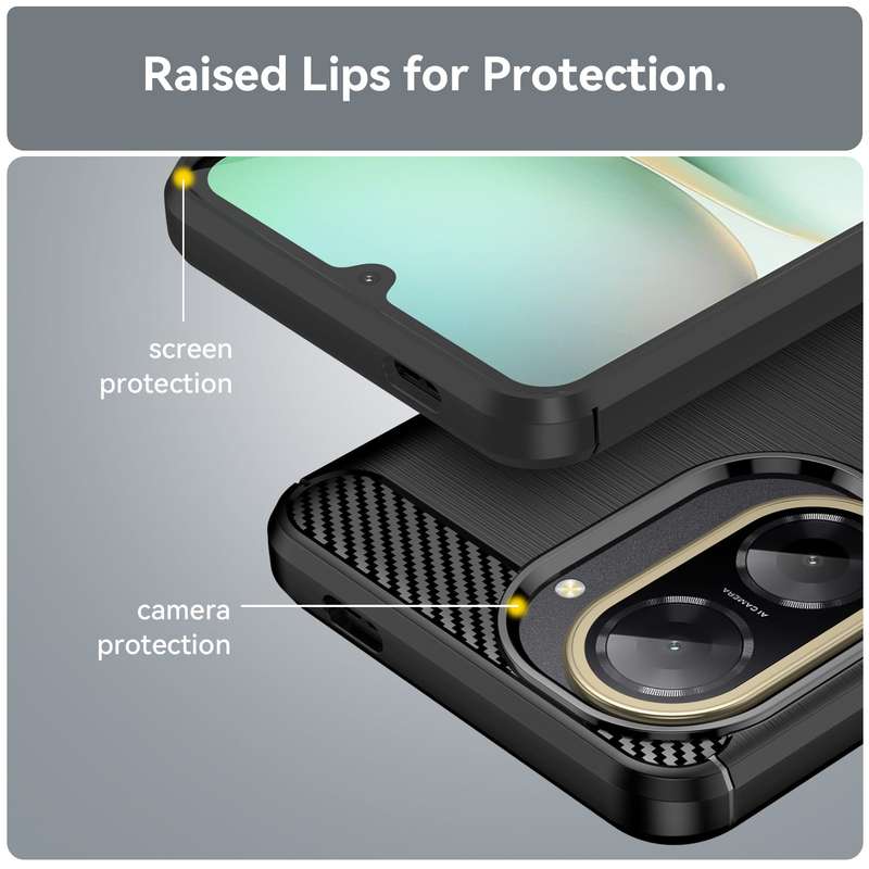 CellTime Case Compatible with Redmi A5 Carbon Fiber Design Shockproof Cover