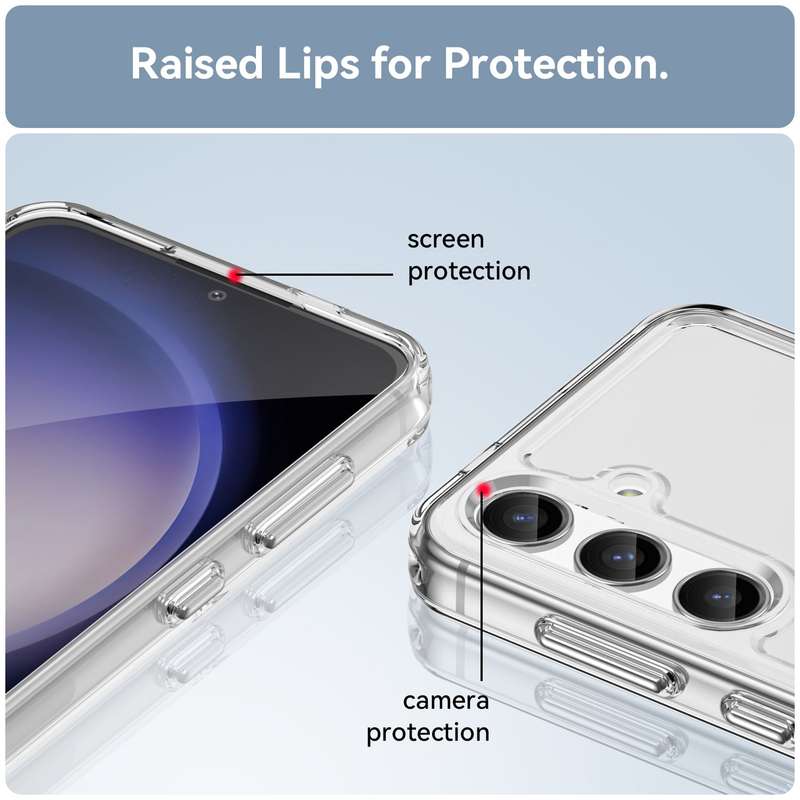 Clear Cover for Samsung Galaxy S24 - Shockproof Candy Series Cover