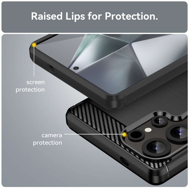 Carbon Fiber Design Case for Galaxy S25/S25 Plus/S25 Ultra Cover
