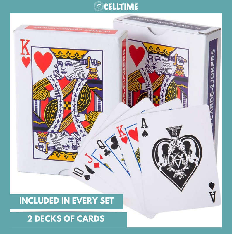 CellTime 1000 Piece Poker Set With Aluminium Case, 2 Deck Cards & Button