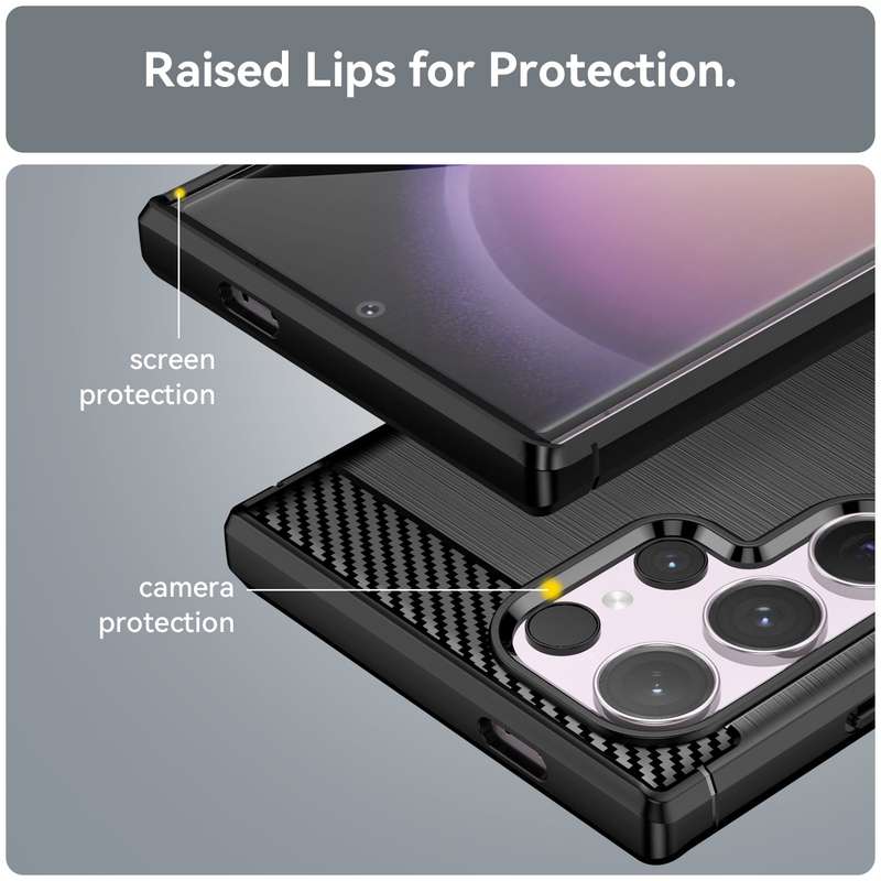 Carbon Fiber Design Case for Samsung Galaxy S24 Ultra Shockproof Cover