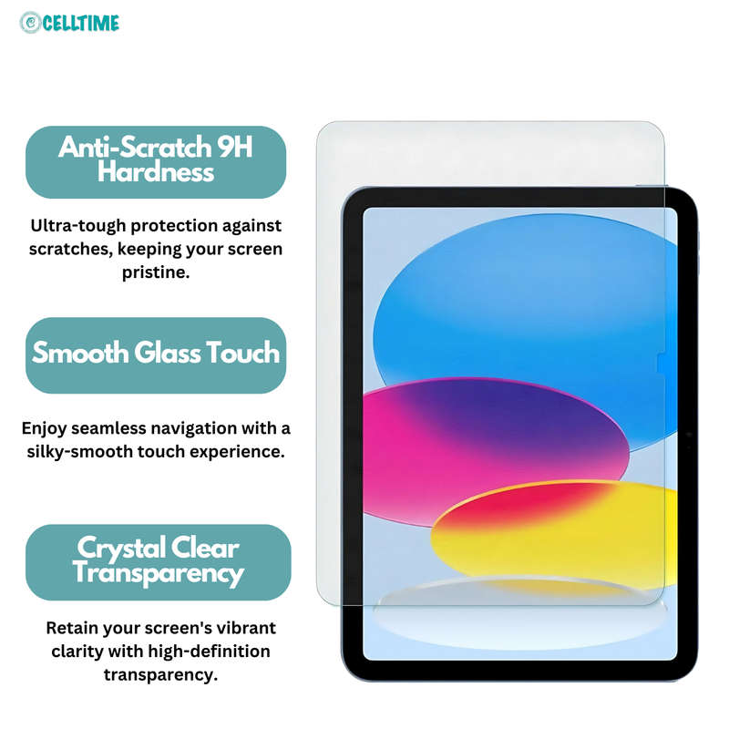 CellTime Tempered Glass Screen Guard for iPad 11" (A16) 2025