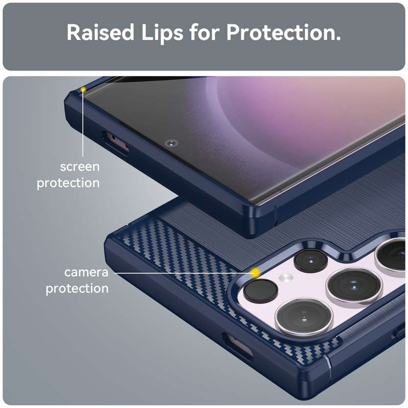 Carbon Fiber Design Case for Samsung Galaxy S24 Ultra Shockproof Cover