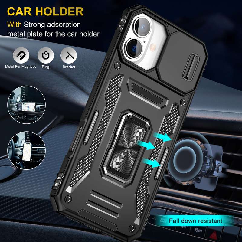Kejiang Camshield Cover for iPhone 16 / 16 Plus Shockproof Case