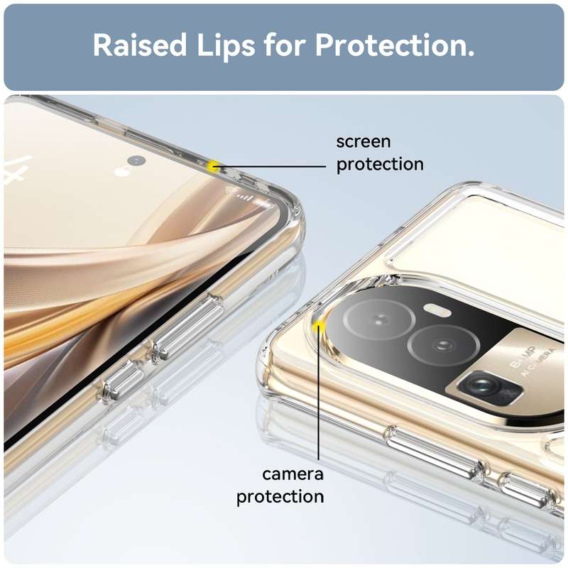 Oppo Reno10 Pro Plus Clear Cover - Shockproof Candy Series