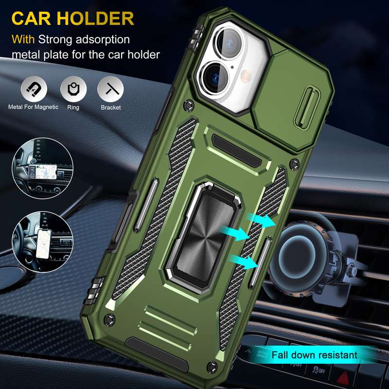 Kejiang Camshield Cover for iPhone 16 / 16 Plus Shockproof Case