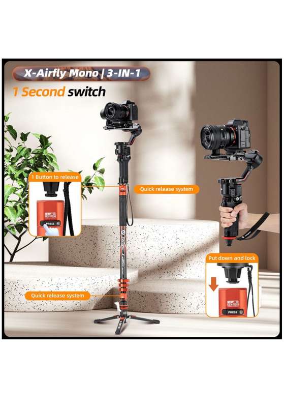 Fotopro x-Airfly Mono Multifunctional Portable Camera Monopod/ Tripod Stand
