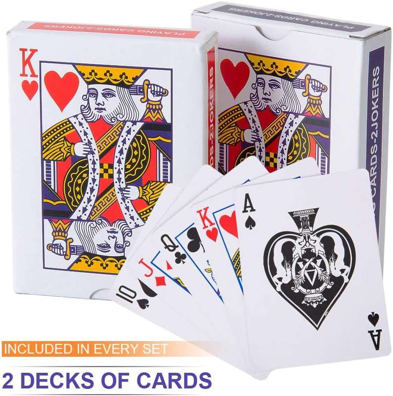 200 Piece Poker Set With Aluminium Case, 2 Deck Cards,Buttons,Dice