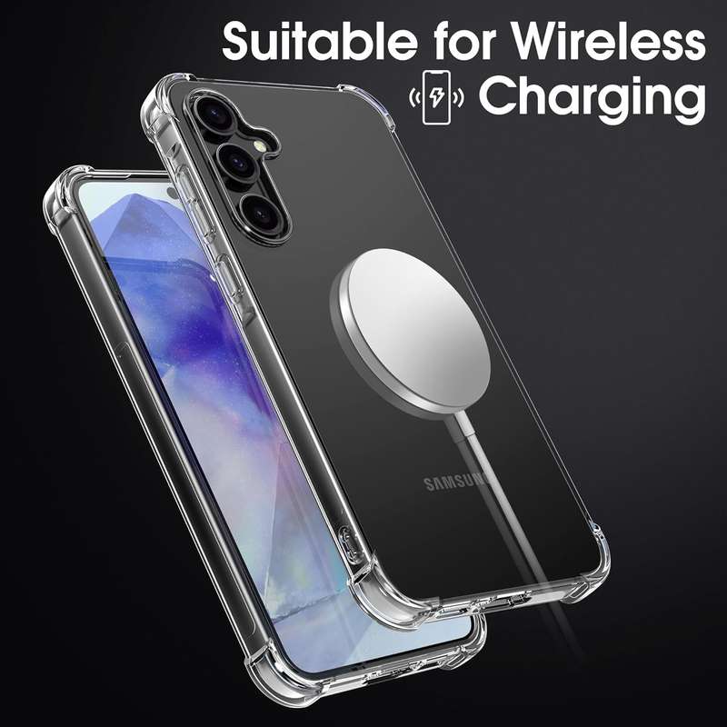 Samsung Galaxy A55 Clear Shock Resistant Armor Cover