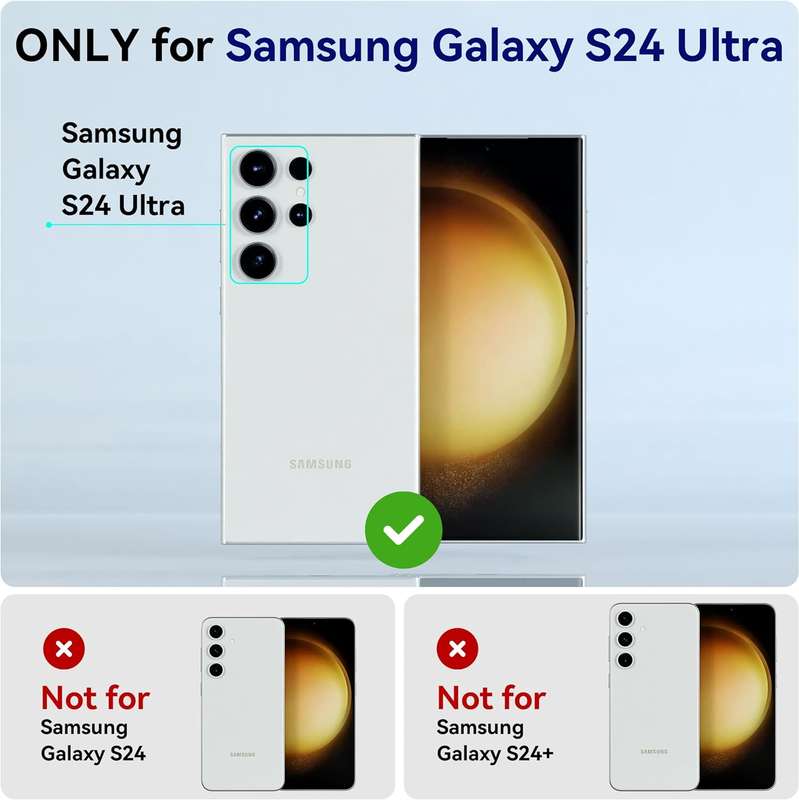Clear Shock Resistant Armor Case for Samsung Galaxy S24 Ultra Cover