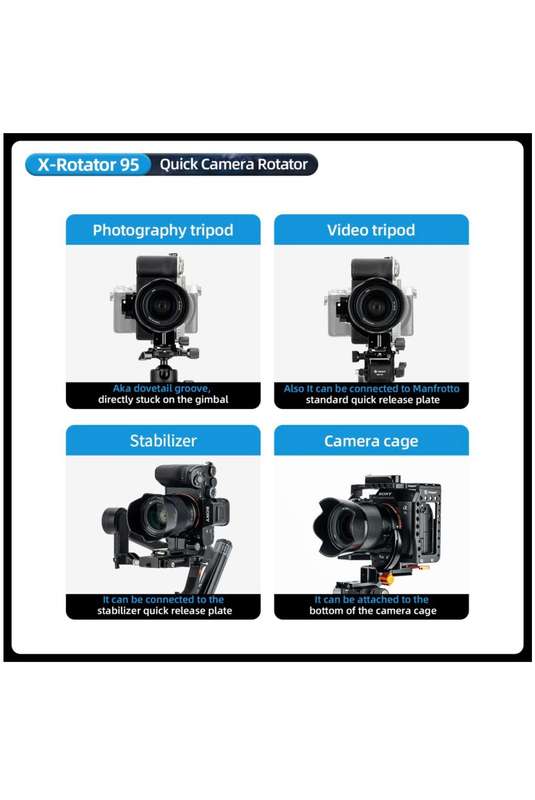 Fotopro Camera Collar Rotator Attachment for Tripod Stand - X-Rotator 95