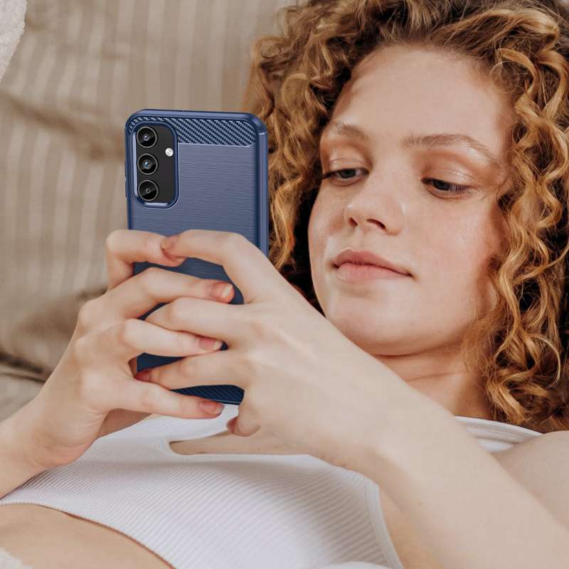 Carbon Fiber Design Case for Samsung Galaxy A15 Shockproof Cover