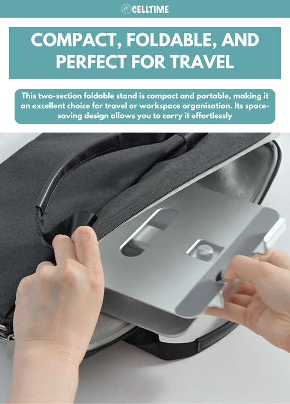 CellTime Aluminium Foldable Rotatable Tablet Stand with Stylus Pen