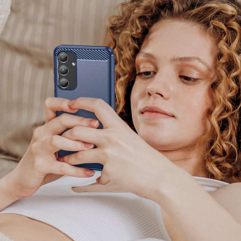 Carbon Fiber Design Case for Samsung Galaxy A55 Shockproof Cover