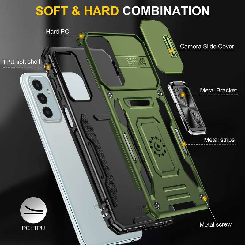 Kejiang Camshield Cover for Samsung Galaxy A15 Shockproof Case