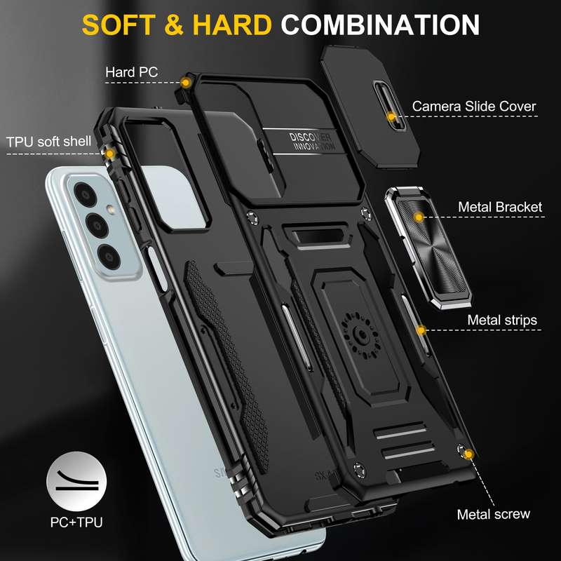 Kejiang Camshield Cover for Samsung Galaxy A15 Shockproof Case