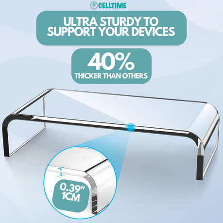 CellTime Acrylic Clear Monitor Stand Riser