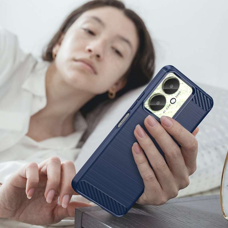 Carbon Fiber Design Case For Redmi 13C Shockproof Cover