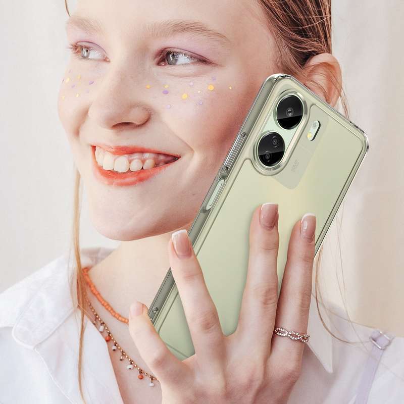 Redmi 13C Clear Cover - Shockproof Candy Series Cover