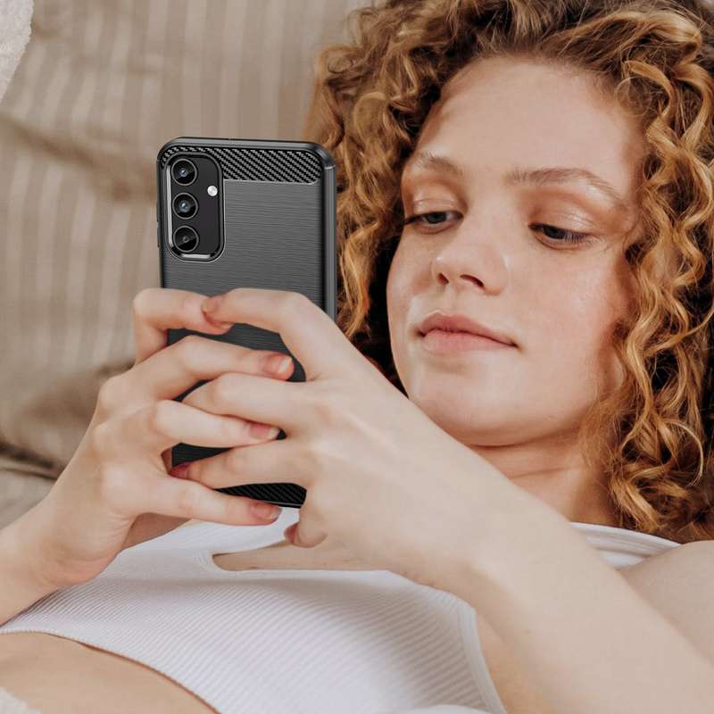 Carbon Fiber Design Case for Samsung Galaxy A15 Shockproof Cover