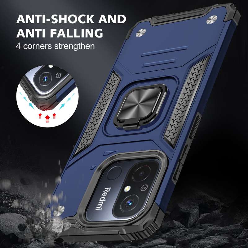 Redmi 12C Shockproof Kemeng Armor Kickstand Cover