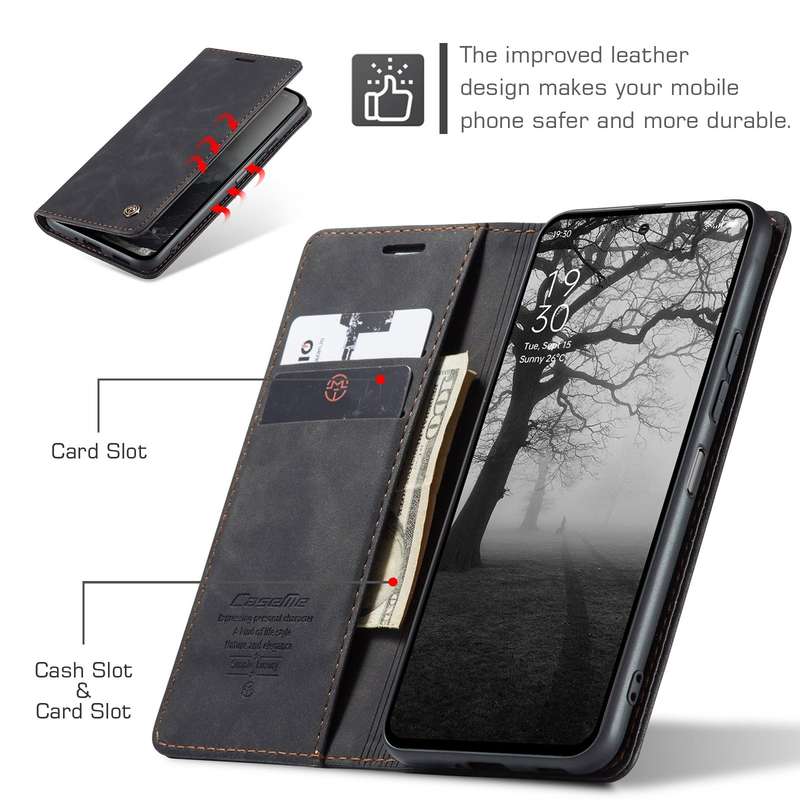 Retro Flip Leather Wallet Cover for Redmi 14C