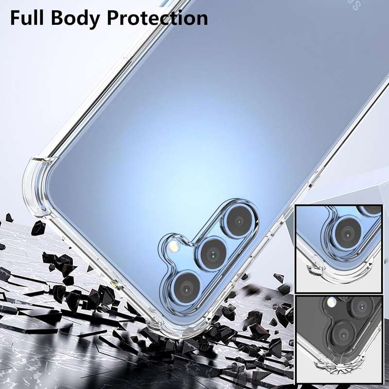 Clear Shock Resistant Armor Cover for Samsung Galaxy A15