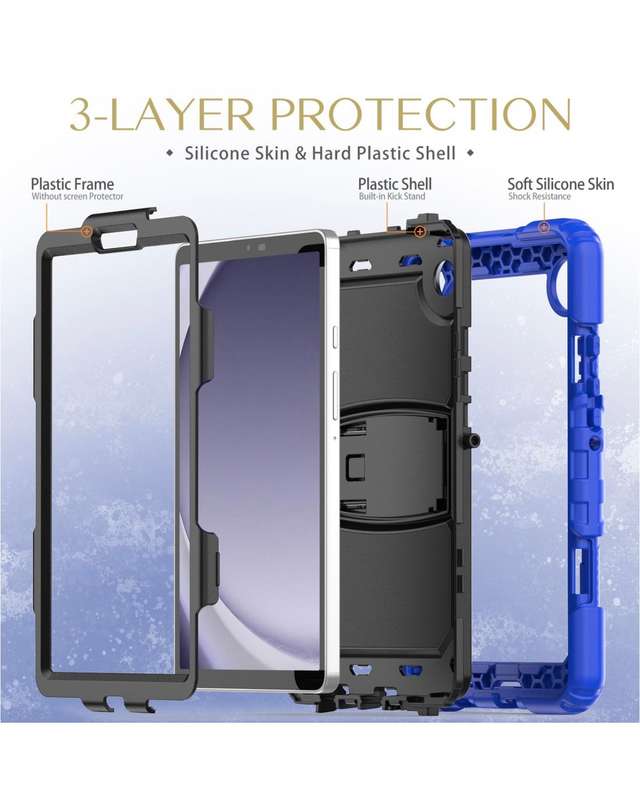 CellTime C-Stand Design Shockproof Rugged Cover for Galaxy Tab A9 (8.7") (SM-X110/SM-X115)