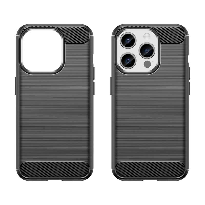Carbon Fiber Design Cover for iPhone 15 Pro Shockproof Case