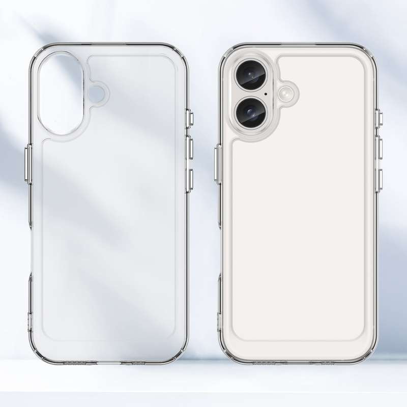 Clear Case for iPhone 16/16 Plus - Shockproof Candy Series Cover