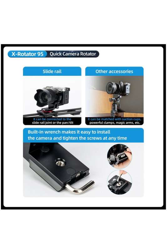 Fotopro Camera Collar Rotator Attachment for Tripod Stand - X-Rotator 95