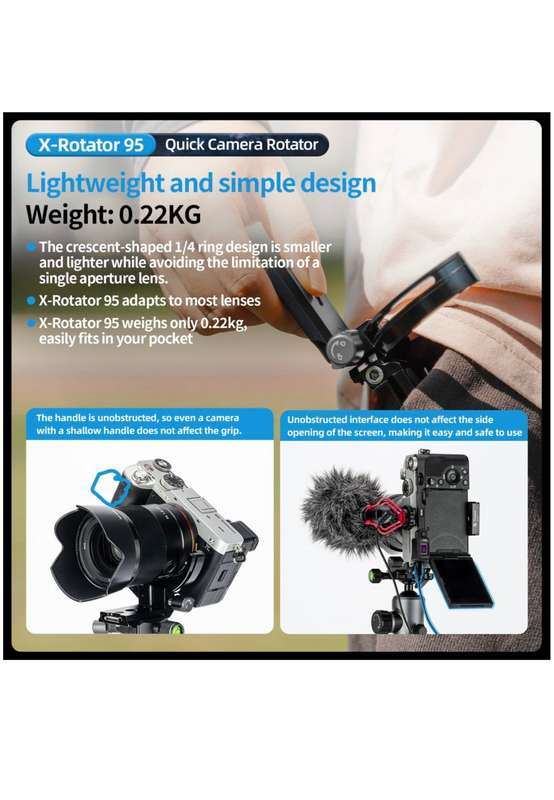 Fotopro Camera Collar Rotator Attachment for Tripod Stand - X-Rotator 95