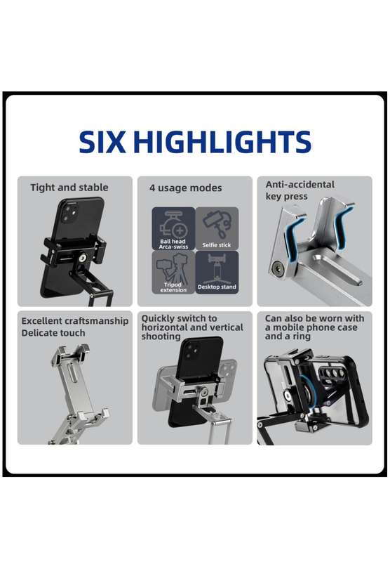 Fotopro Foldable Portable Aluminium Smartphone Tripod Stand - SY-369