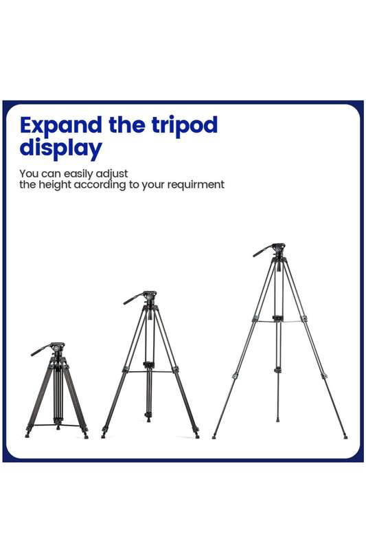Fotopro Portable Heavy-Duty Fluid Head Video Tripod Stand - DV-3C