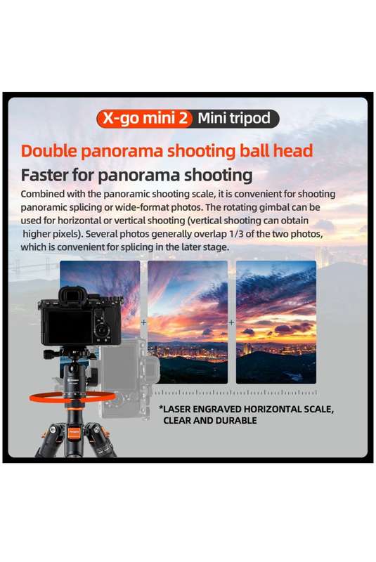 Fotopro Portable Lightweight Mini Tripod Stand - X-Go Mini 2+42QP