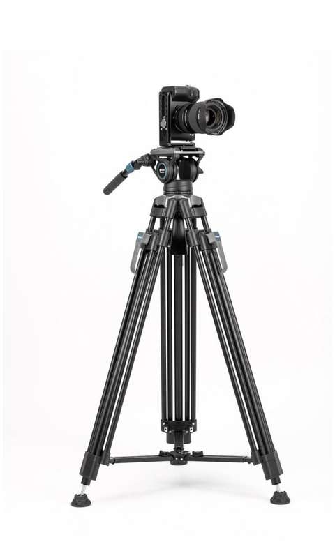 Fotopro Heavy-Duty Aluminium Fluid Head Video Tripod Stand - DV-3A Pro