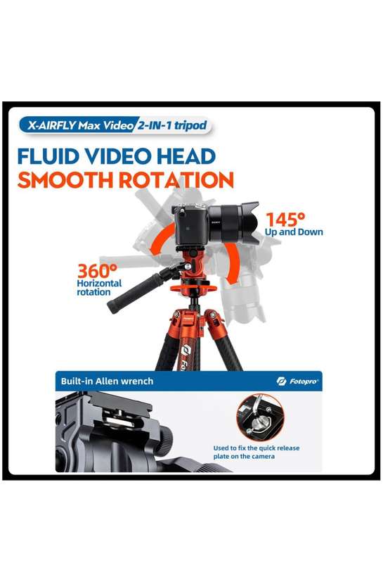 Fotopro x-Airfly Max Video Camera /Phone Tripod Stand/ Monopod Stand