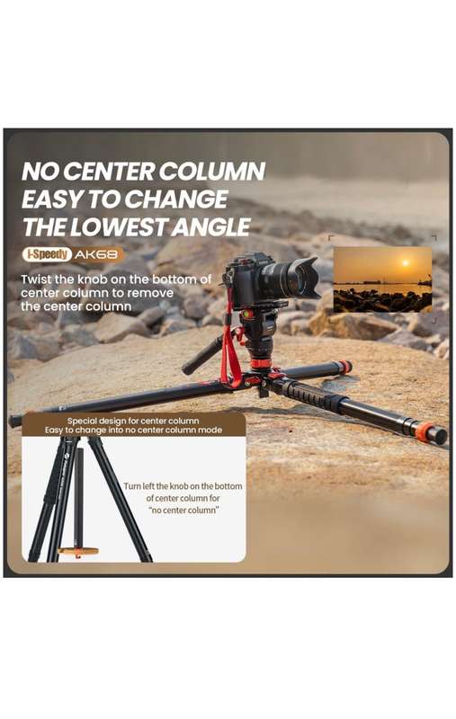 Fotopro AK68 Portable Aluminium Fluid Video Camera Tripod Stand