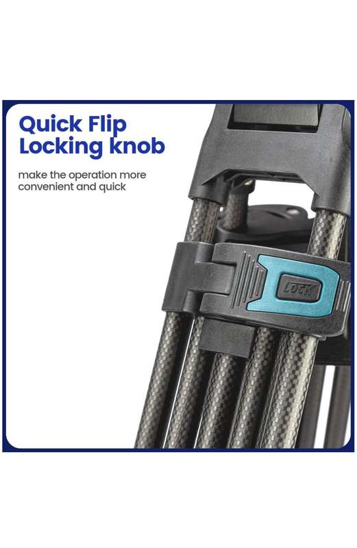 Fotopro Portable Heavy-Duty Fluid Head Video Tripod Stand - DV-3C