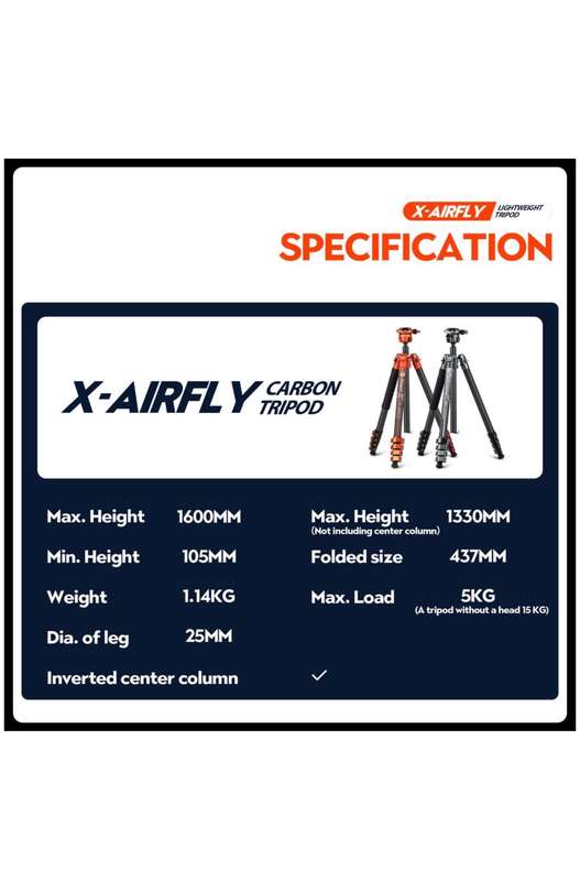 Fotopro x-Airfly Portable Lightweight Phone/Camera Tripod Stand
