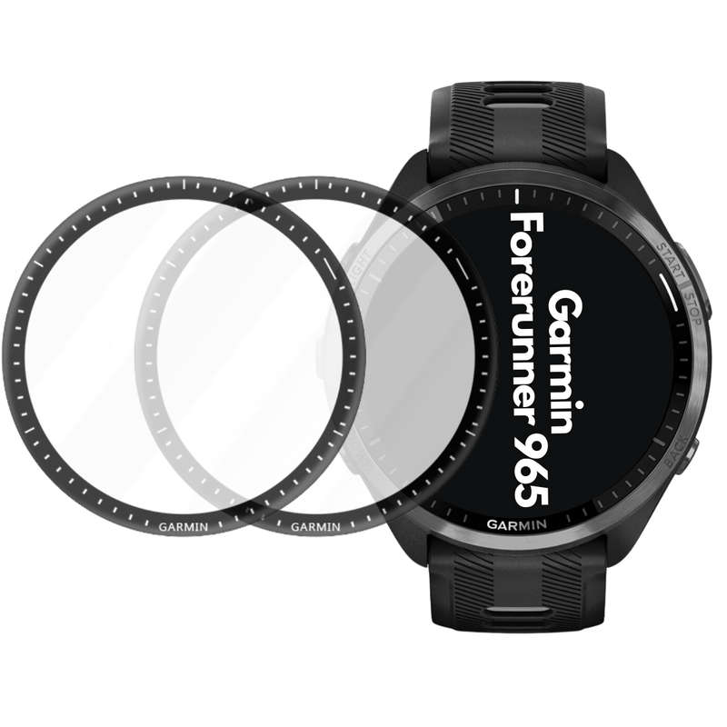 Garmin Forerunner 965 Tempered Fiber Glass Screen Guard - 2 Pack