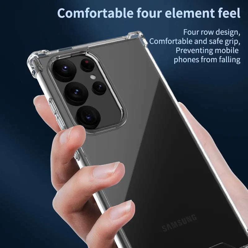 Samsung Galaxy S24/S24 Plus/S24 UltraClear Shock Resistant Armor Case for