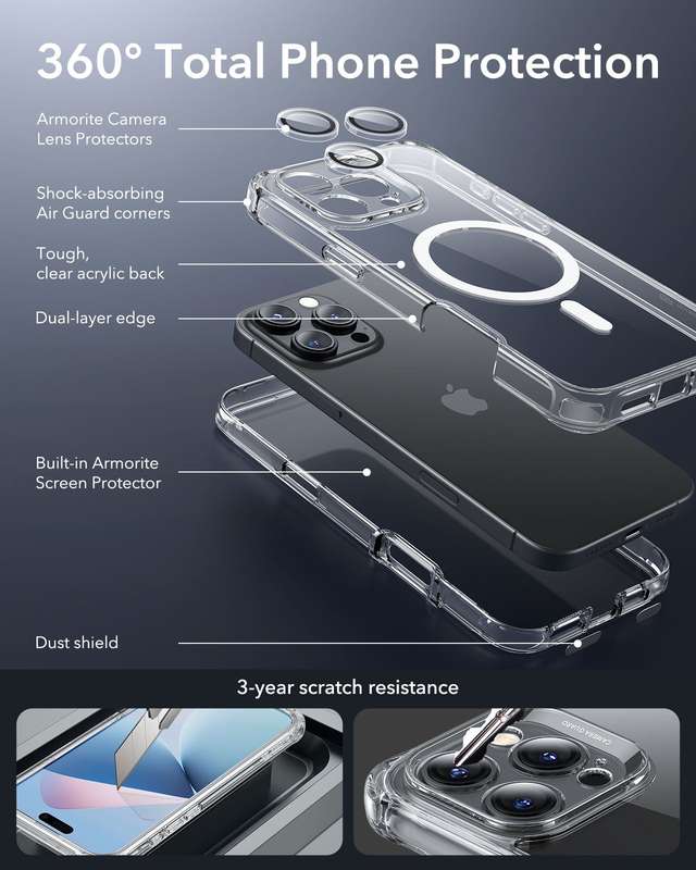 ESR iPhone 16 Pro / 16 Pro Max Armor Tough MagSafe Cover