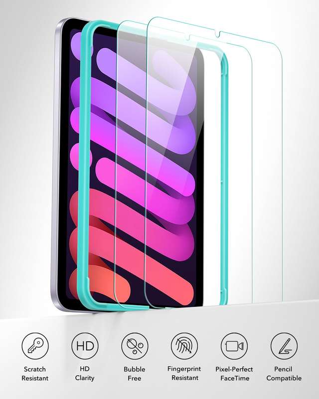 ESR iPad Mini 7 / iPad Mini 6 Tempered Glass Screen Protector - Pack of 2