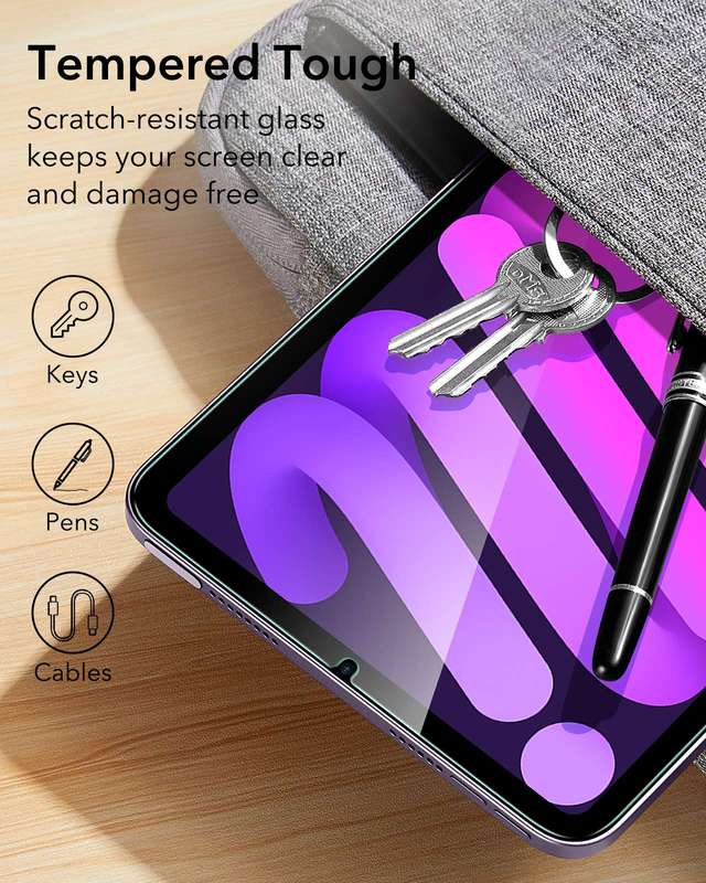 ESR iPad Mini 7 / iPad Mini 6 Tempered Glass Screen Protector - Pack of 2