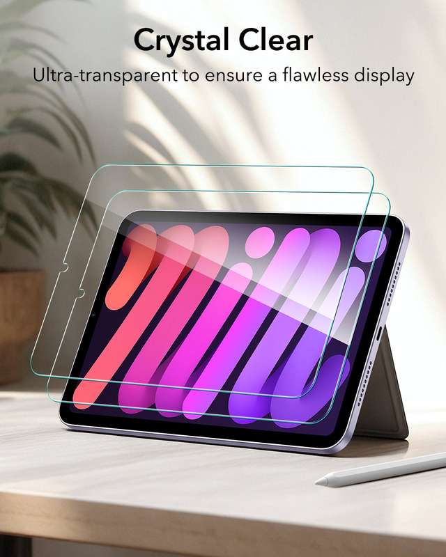 ESR iPad Mini 7 / iPad Mini 6 Tempered Glass Screen Protector - Pack of 2